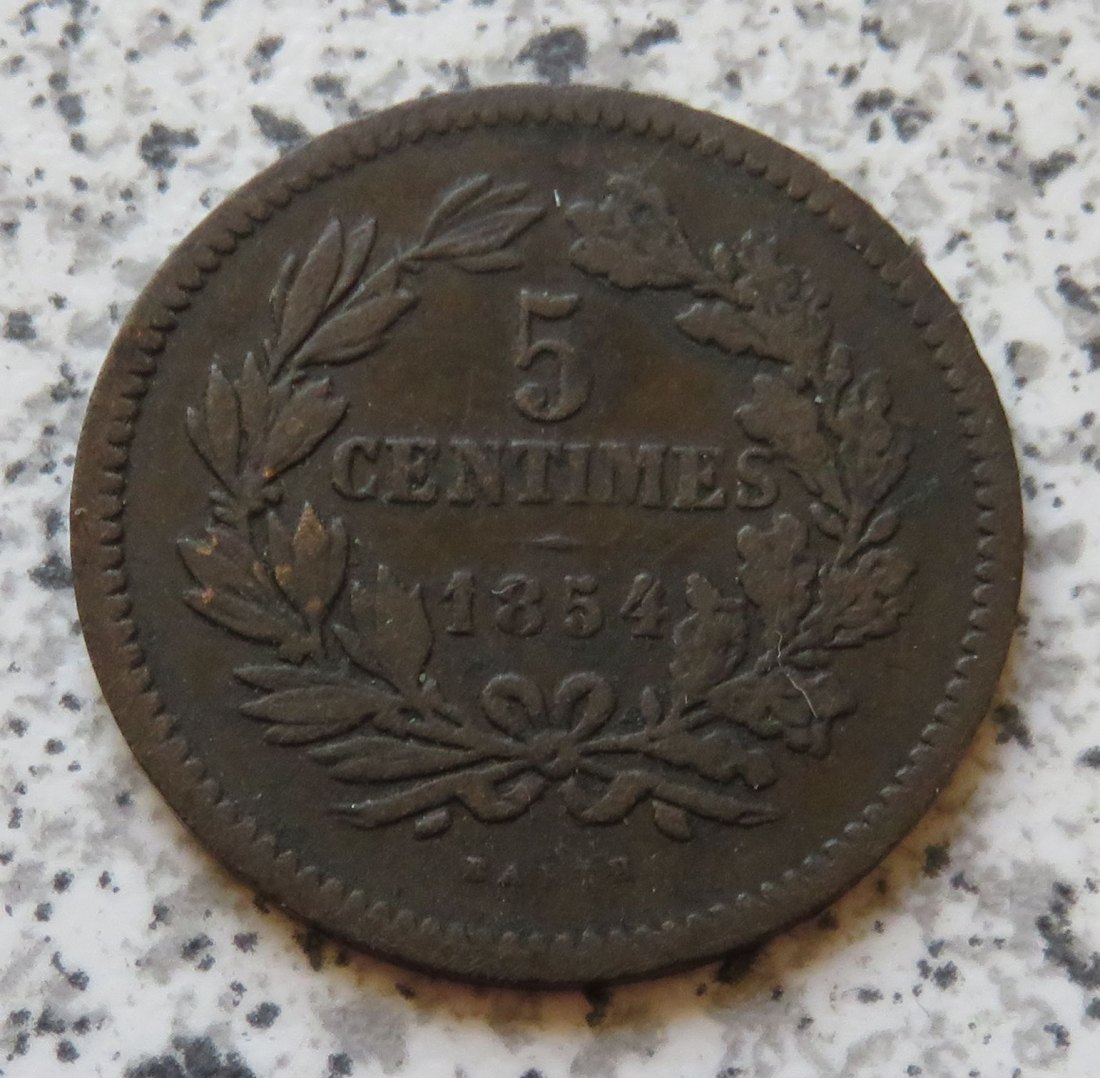  Luxemburg 5 Centimes 1854   