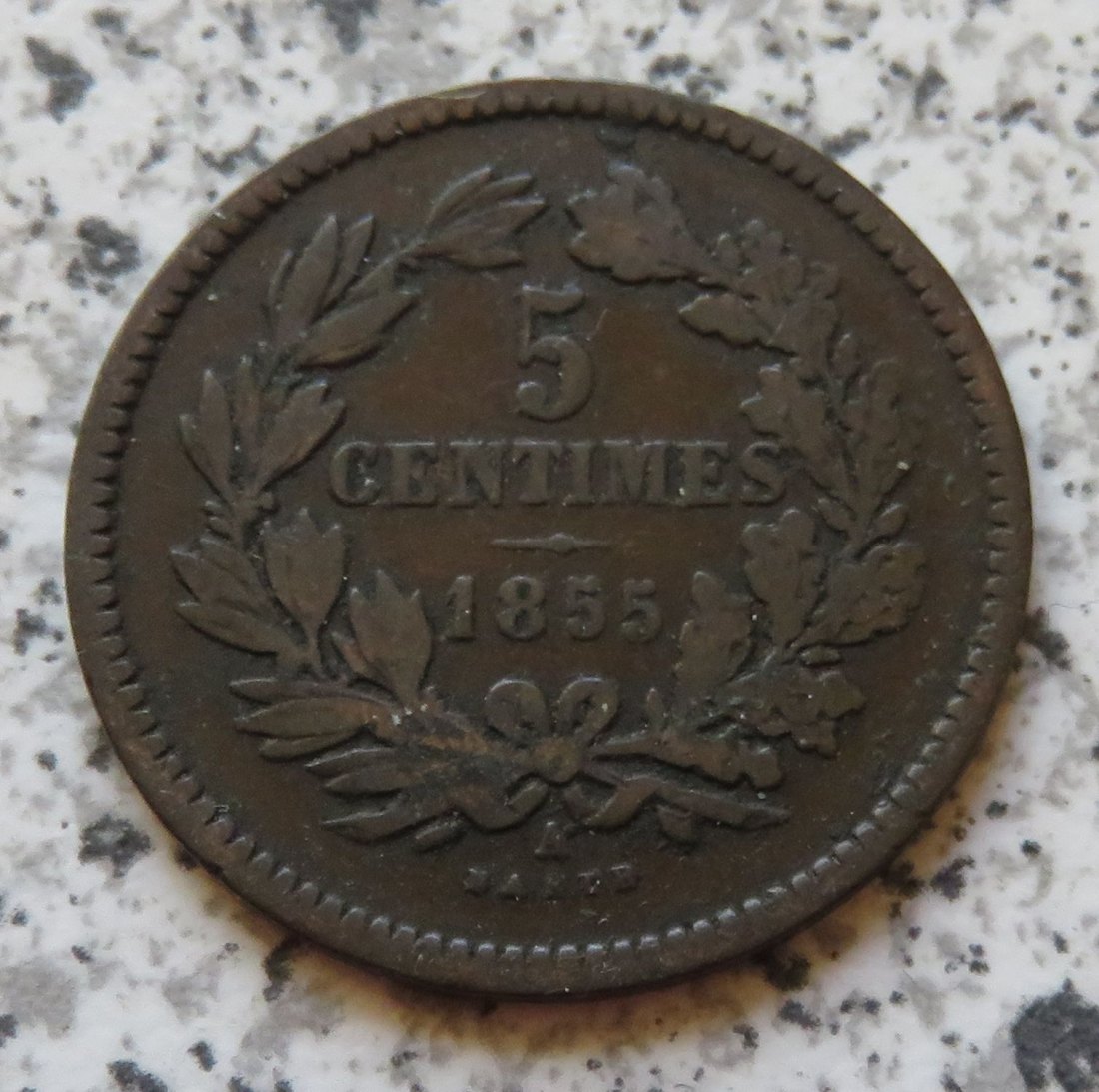  Luxemburg 5 Centimes 1855 A   