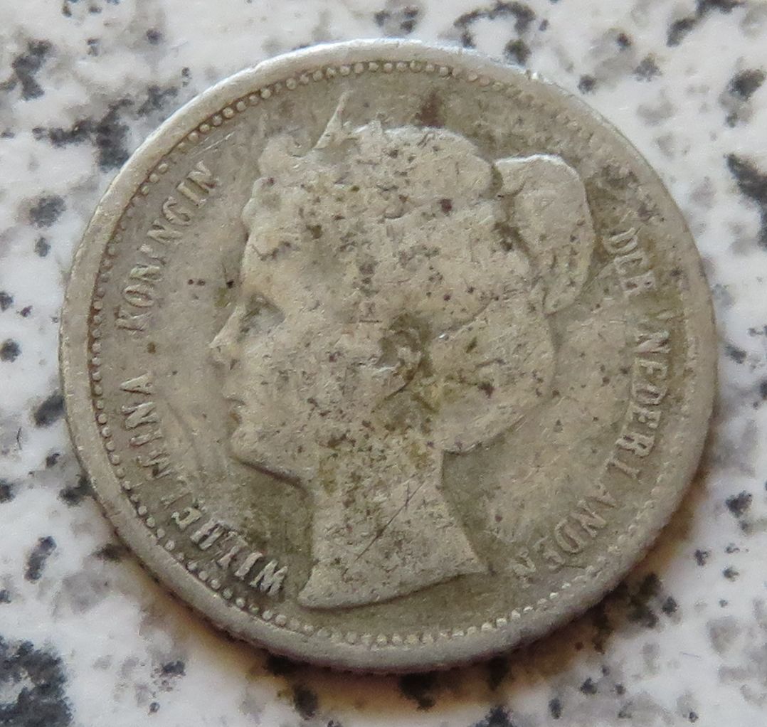  Curacao 1/10 Gulden 1901, selten, Belegstück   