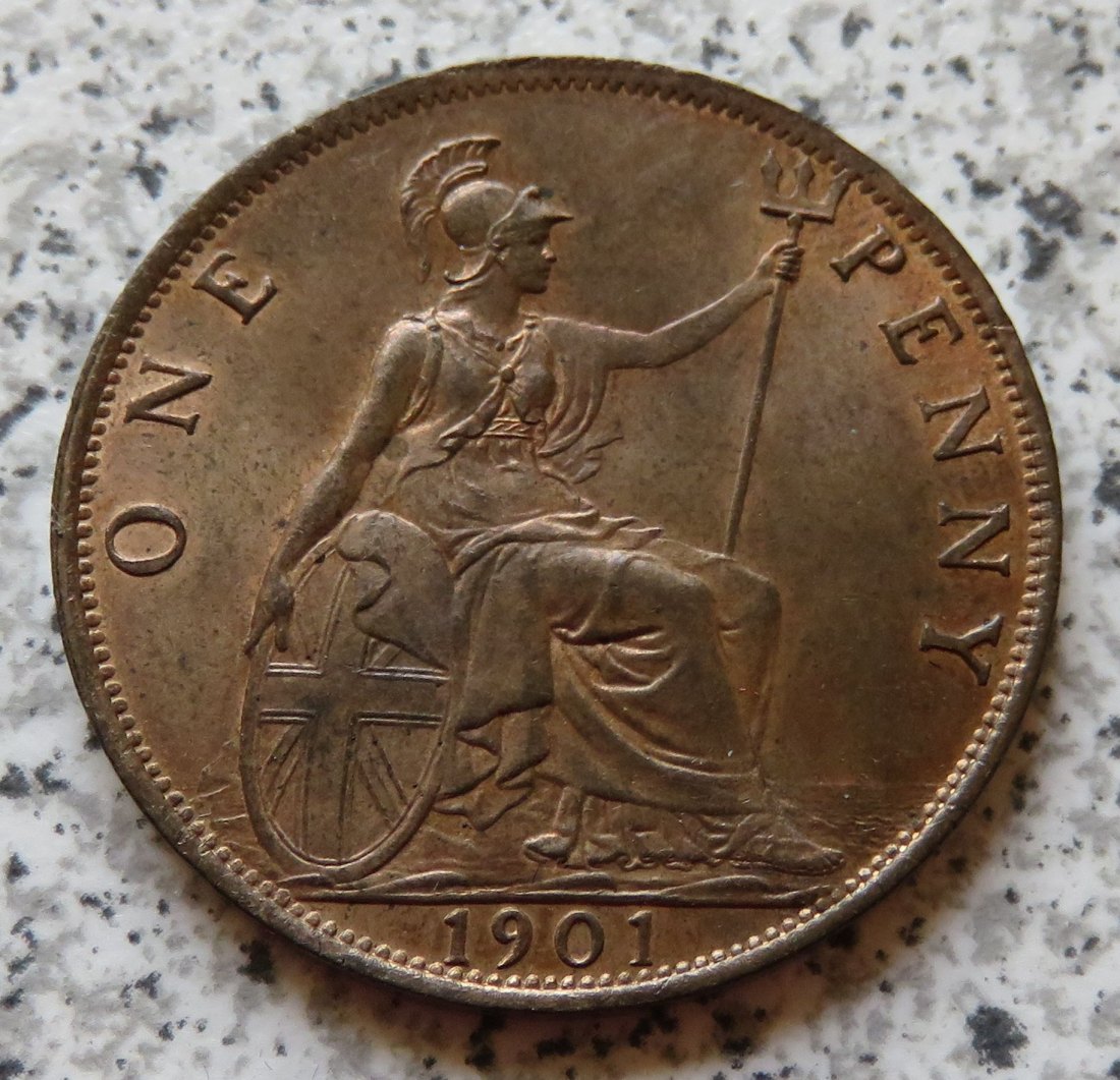  Großbritannien 1 Penny 1901, unzirkuliert   