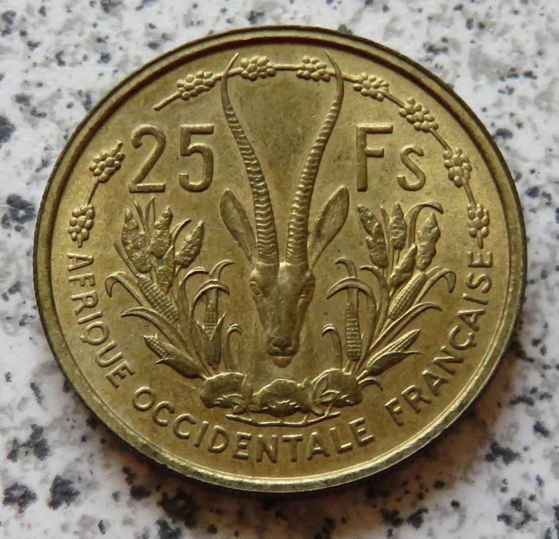  Französisch Westafrika 25 FRancs 1956   