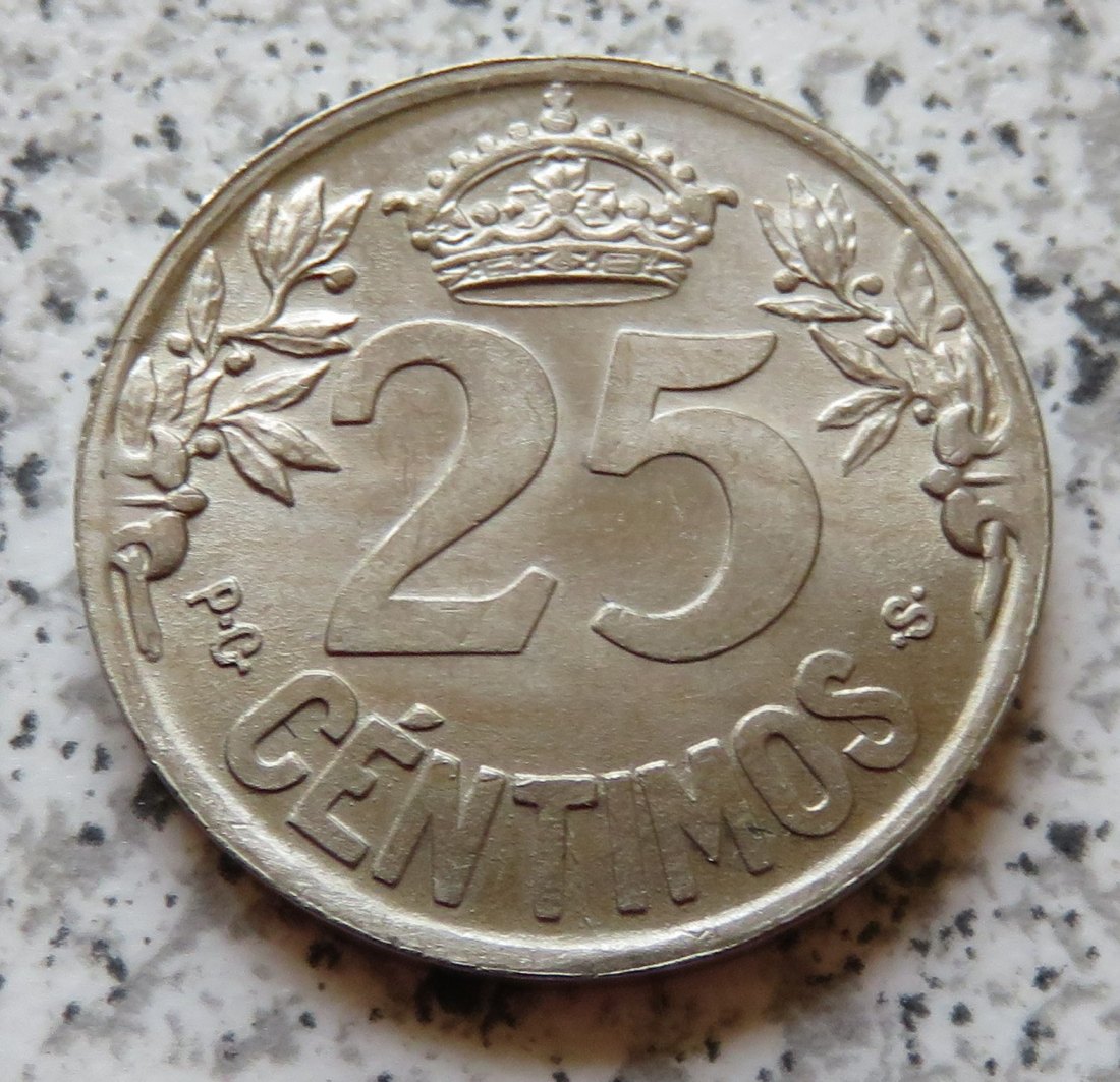  Spanien 25 Centimos 1925   