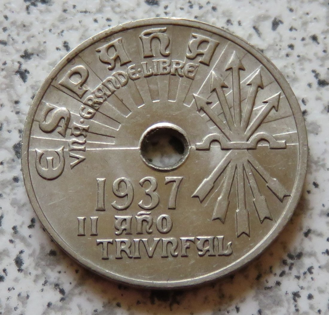  Spanien 25 Centimos 1937   