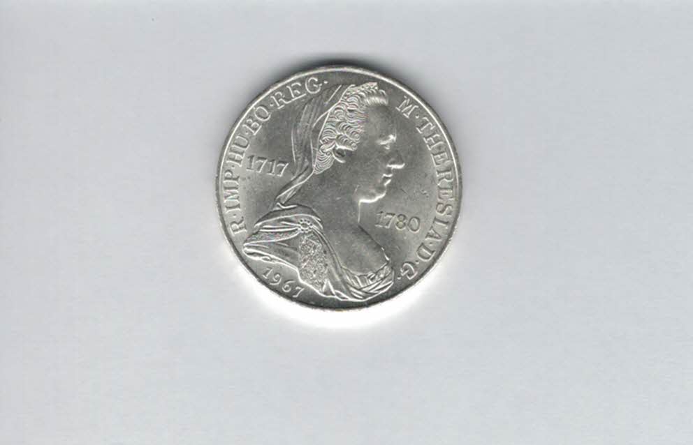  25 Schilling 1967 Maria Theresia silber 10,4g fein Österreich 2. Rep Spittalgold9800 (4588/13)   