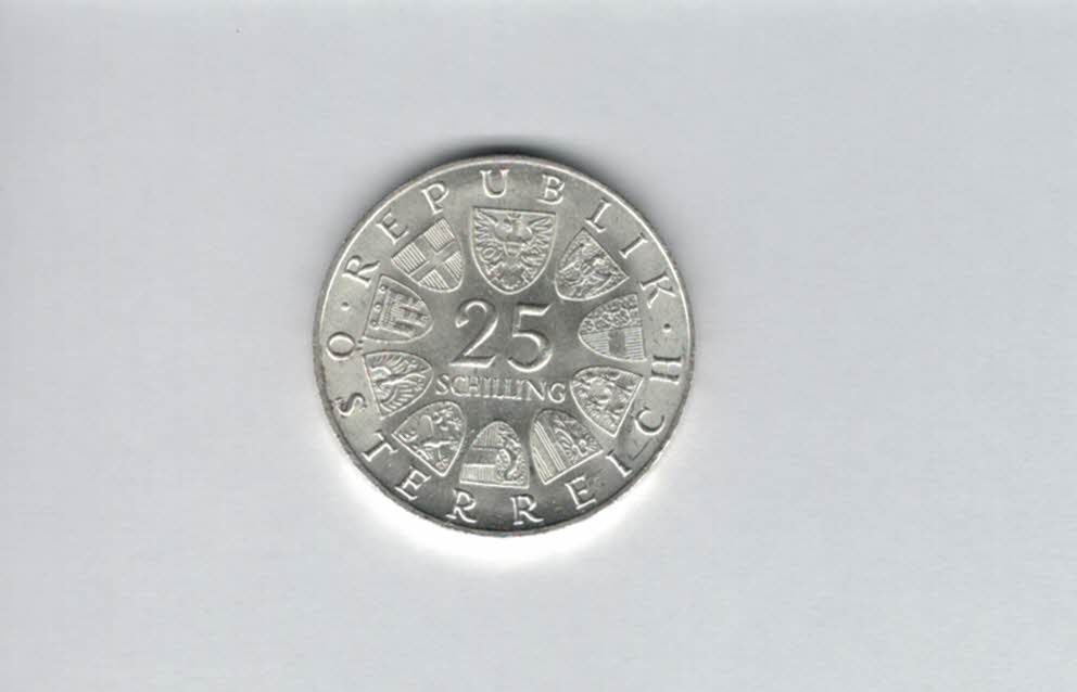  25 Schilling 1967 Maria Theresia silber 10,4g fein Österreich 2. Rep Spittalgold9800 (4588/13)   