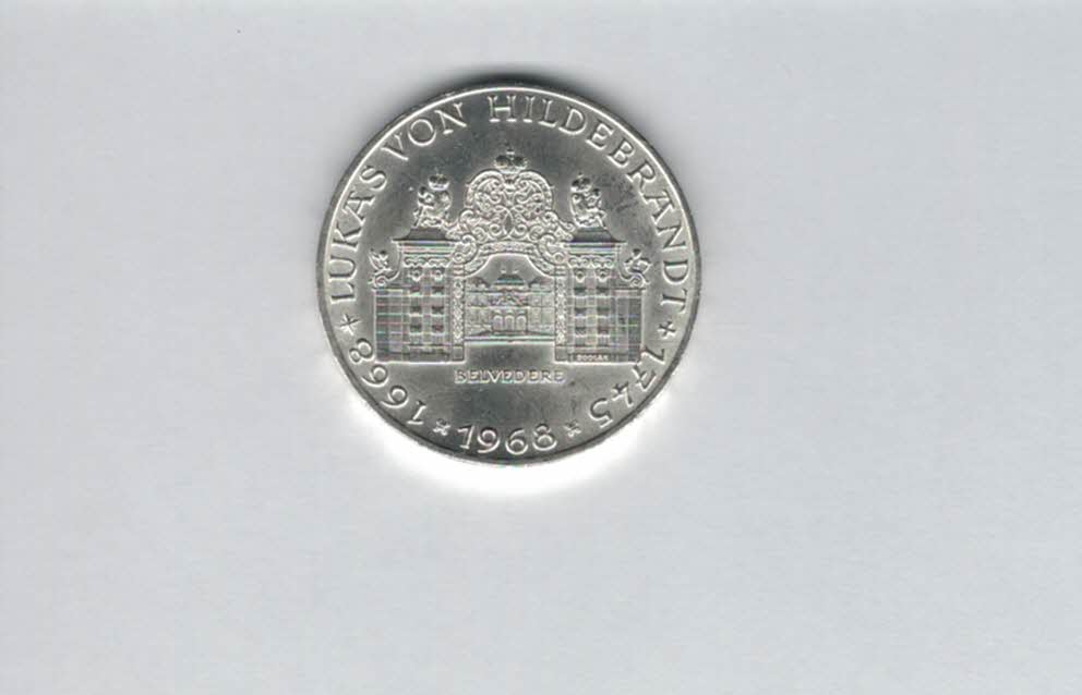  25 Schilling 1968 Hildebrandt silber 10,4g fein 2. Rep Österreich Spittalgold9800 (4588/14)   