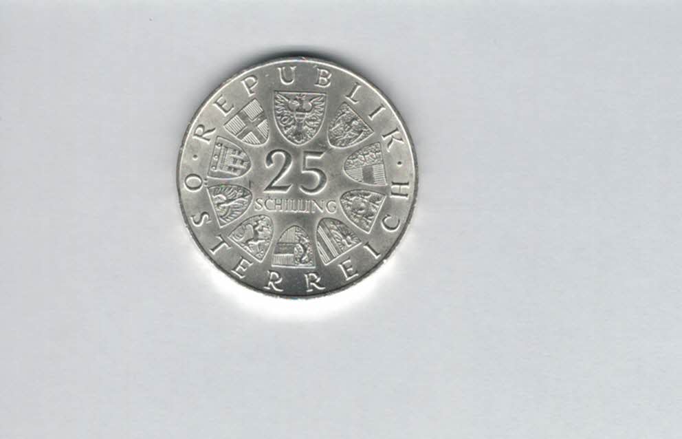  25 Schilling 1968 Hildebrandt silber 10,4g fein 2. Rep Österreich Spittalgold9800 (4588/14)   
