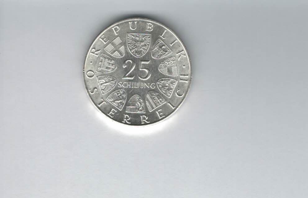  25 Schilling 1969 Peter Rosegger silber 10,4g fein Österreich 2. Rep Spittalgold9800 (4588/15)   