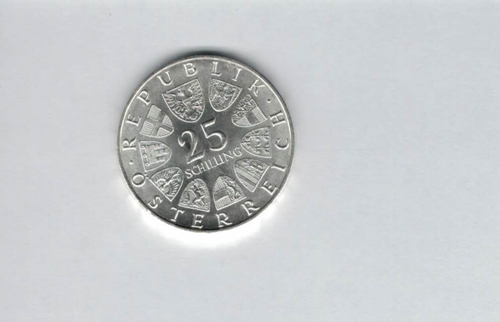  25 Schilling 1972 Carl Michael Ziehrer silber 10,4g fein Österreich 2.Rep Spittalgold9800 (04588/18   