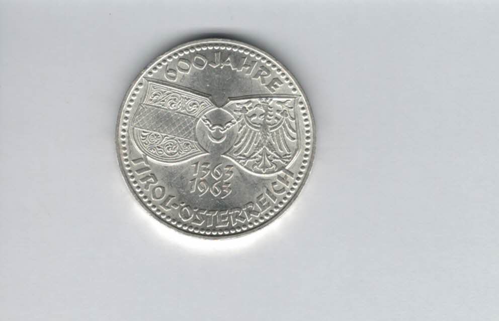  50 Schilling 1963 Tirol 600 Jahre bei Österreich 18g fein Ag Spittagold9800 (4584/2)   
