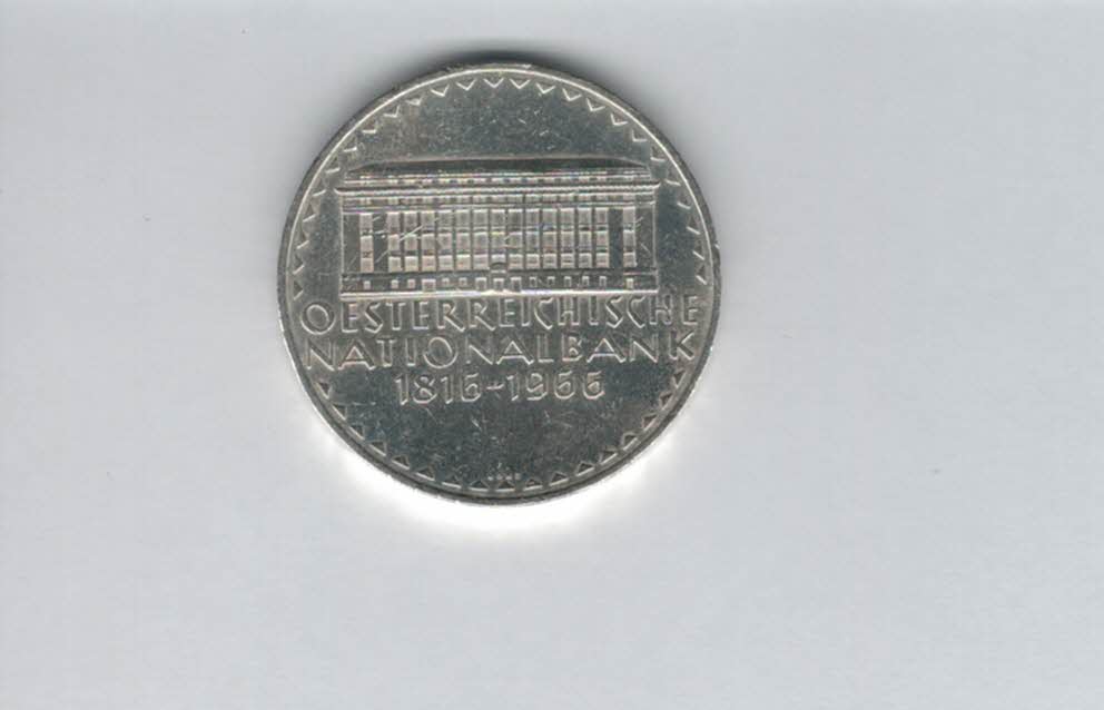  50 Schilling 1966 150 Jahre Nationalbank silber 18g fein Österreich Spittalgold9800 (4584/5)   