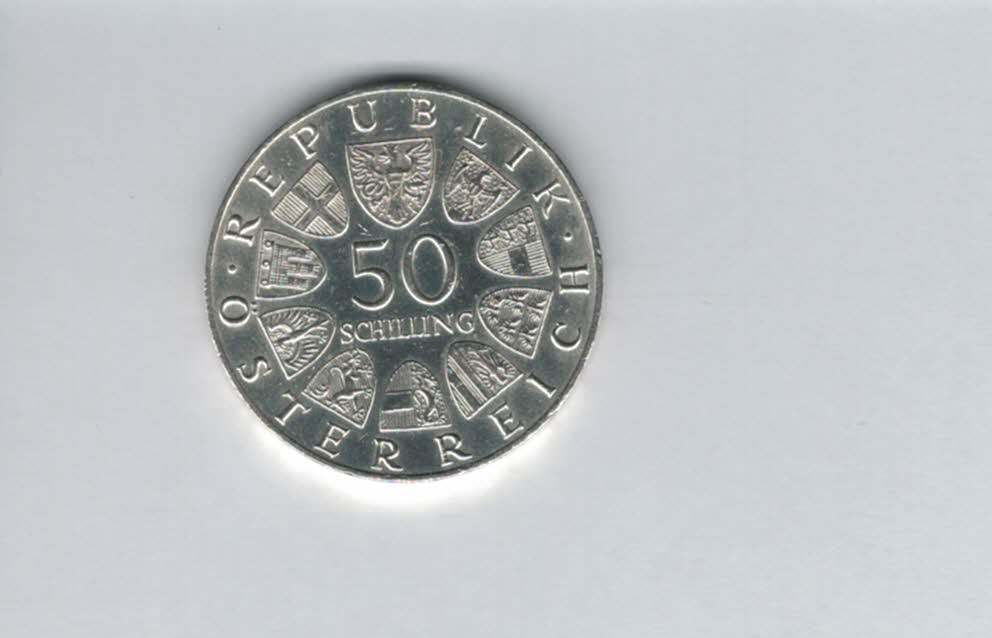  50 Schilling 1966 150 Jahre Nationalbank silber 18g fein Österreich Spittalgold9800 (4584/5)   