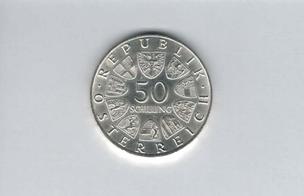  50 Schilling 1968 50 Jahre Republik silber 18g fein Österreich Spittalgold9800 (4584/7)   