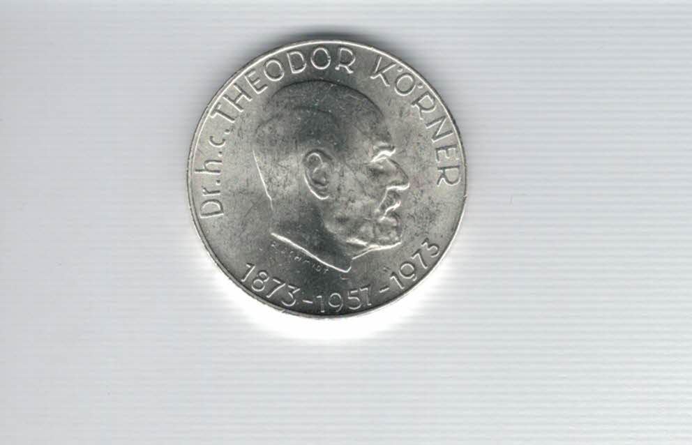  50 Schilling 1973 Theodor Körner 2. Republik Ag 18g fein Österreich Spittalgold9800 (4584/15)   