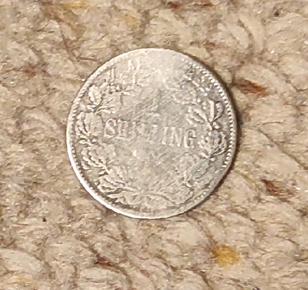  Südafrika 1 Schilling 1894, schlechter Erhalt   