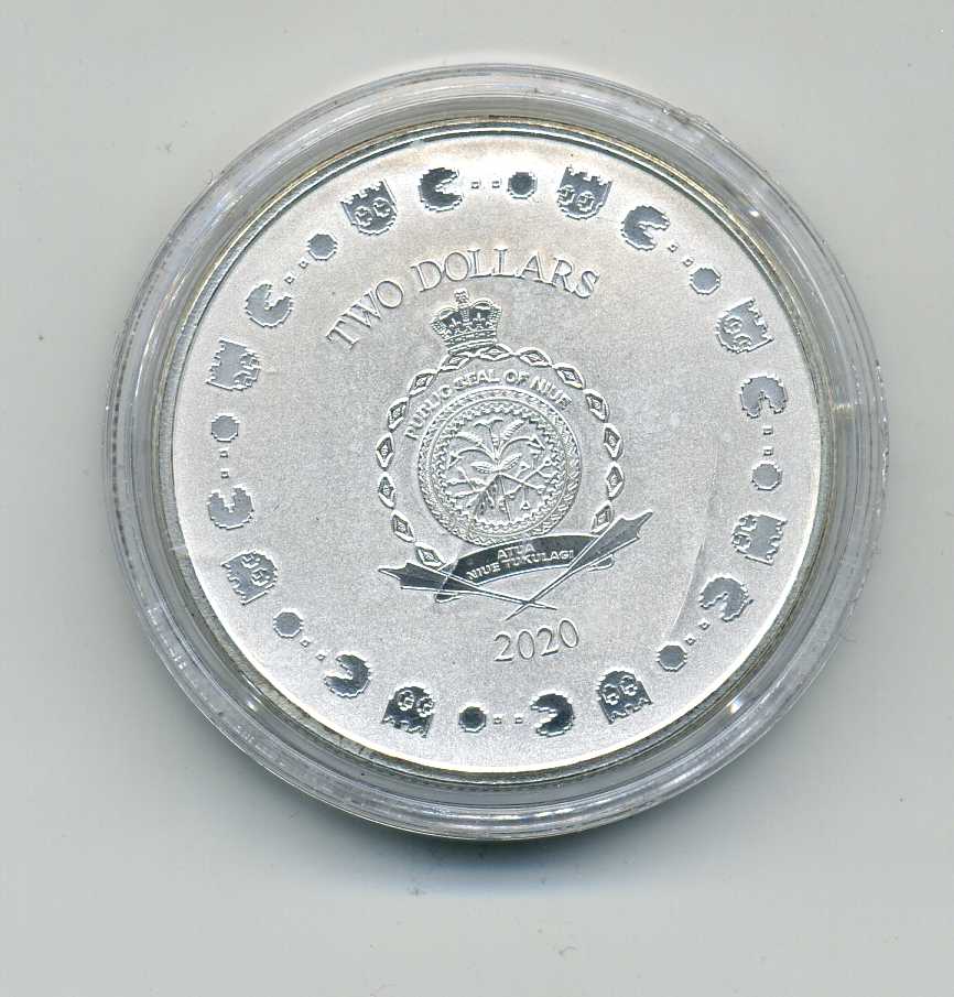  Niue 2 Dollar 2020 Pac Man 1 Unze Silber   