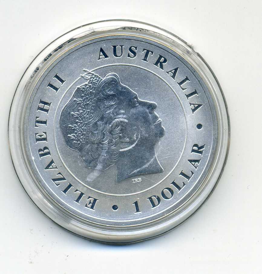  Australien 1 Dollar 2014 Salzwasserkrokodil 1 Unze Silber   