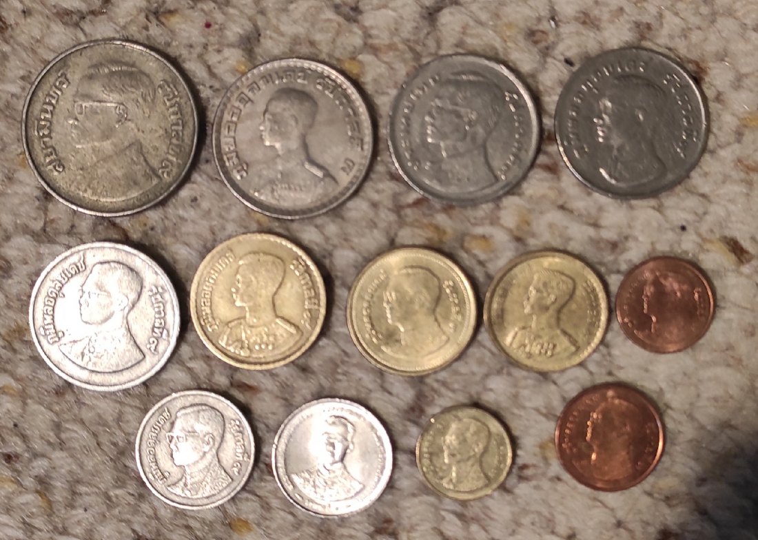  Set 58: Thailand 13 verschiedene Münzen   