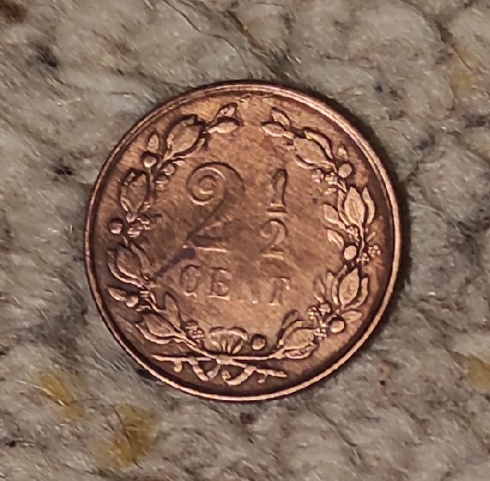  Niederlande 2 1/2 Cents 1884   