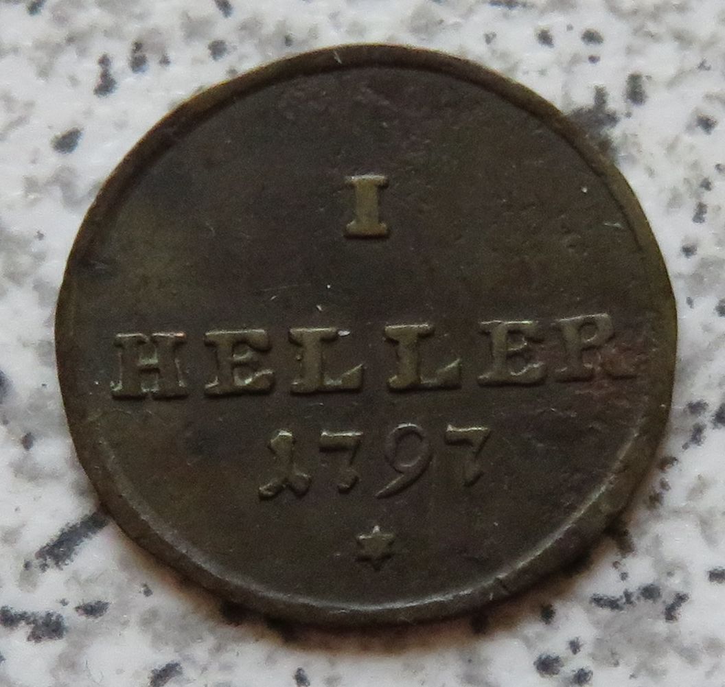  Augsburg 1 Heller 1797   