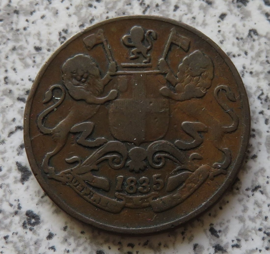  British Indien Quarter Anna 1835   