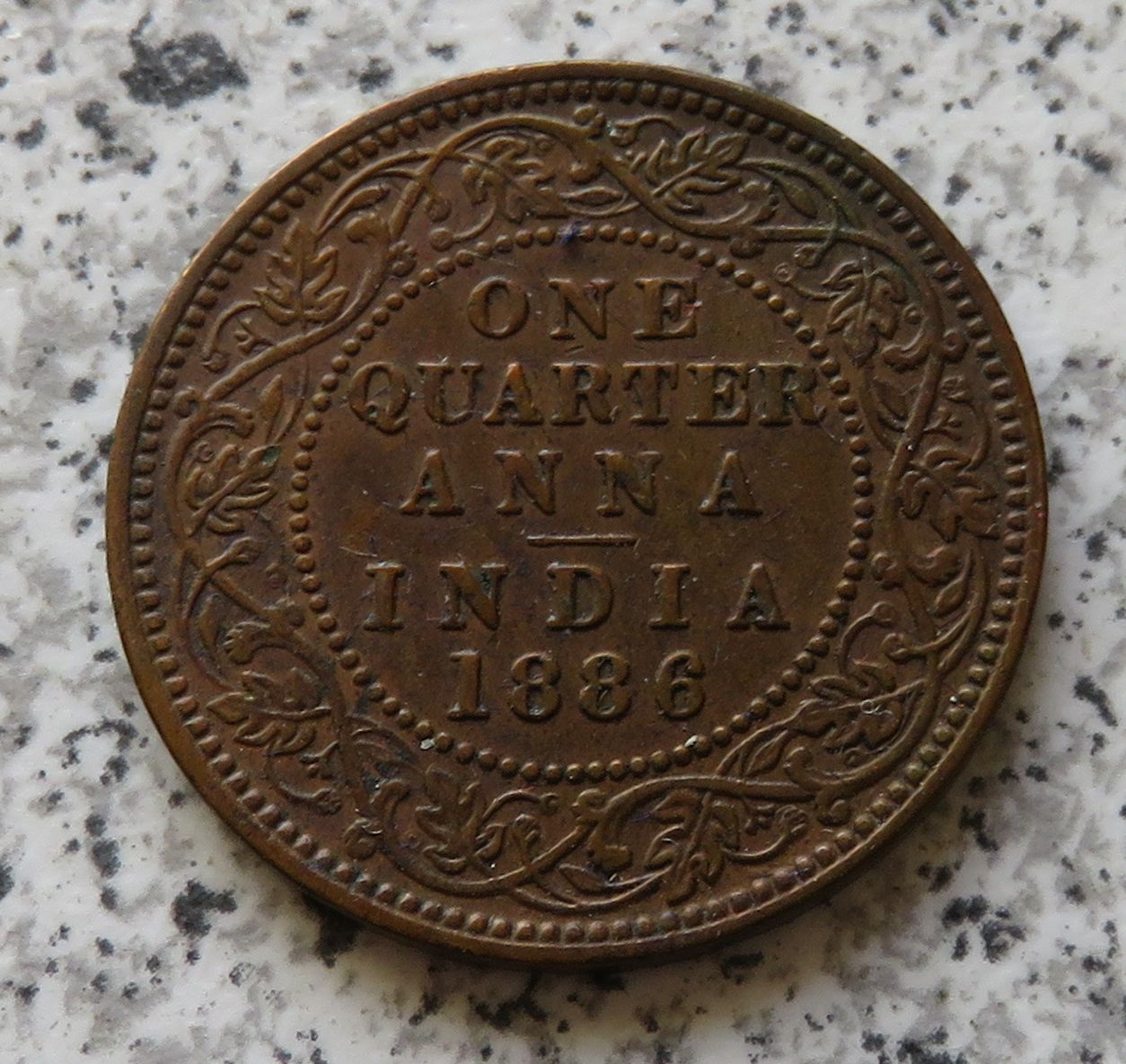  British Indien Quarter Anna 1886   