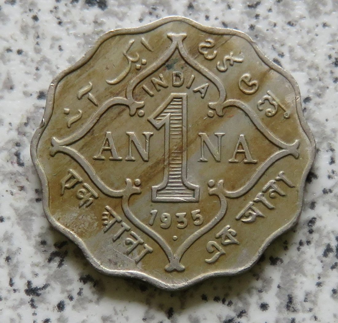  British Indien 1 Anna 1935   