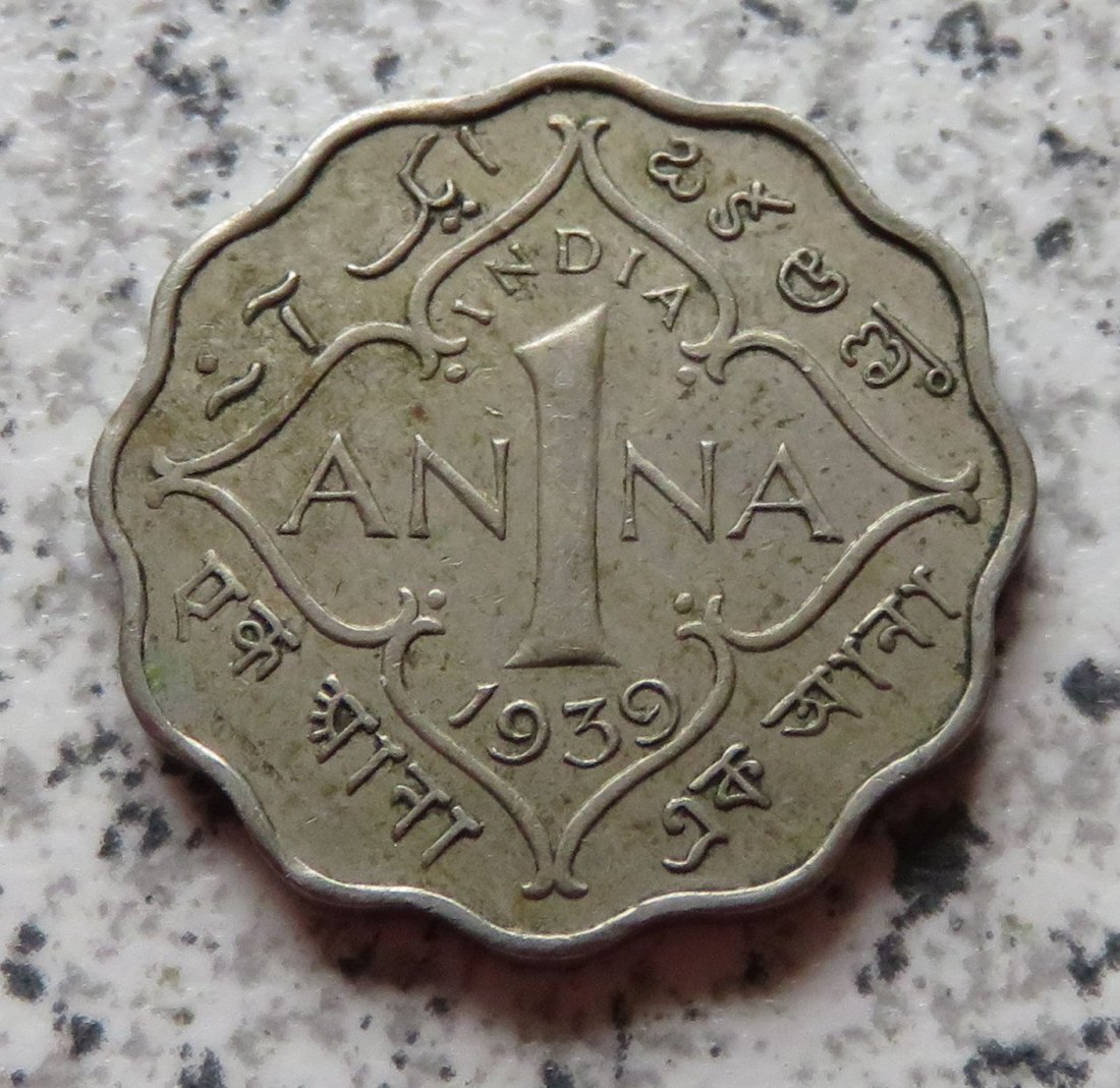  British Indien 1 Anna 1939   