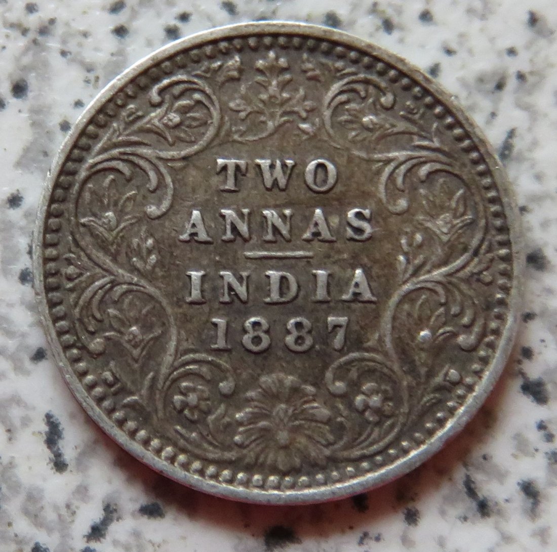  British Indien 2 Annas 1887   