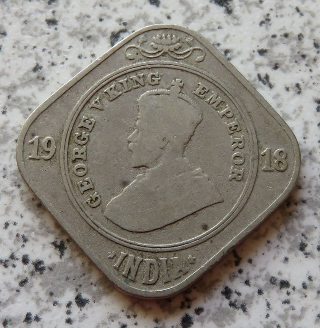  British Indien 2 Annas 1918   