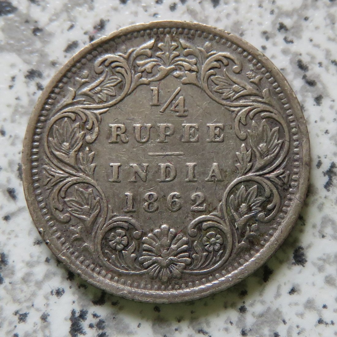  British Indien Quarter Rupee 1862 / British Indien 1/4 Rupee 1862   