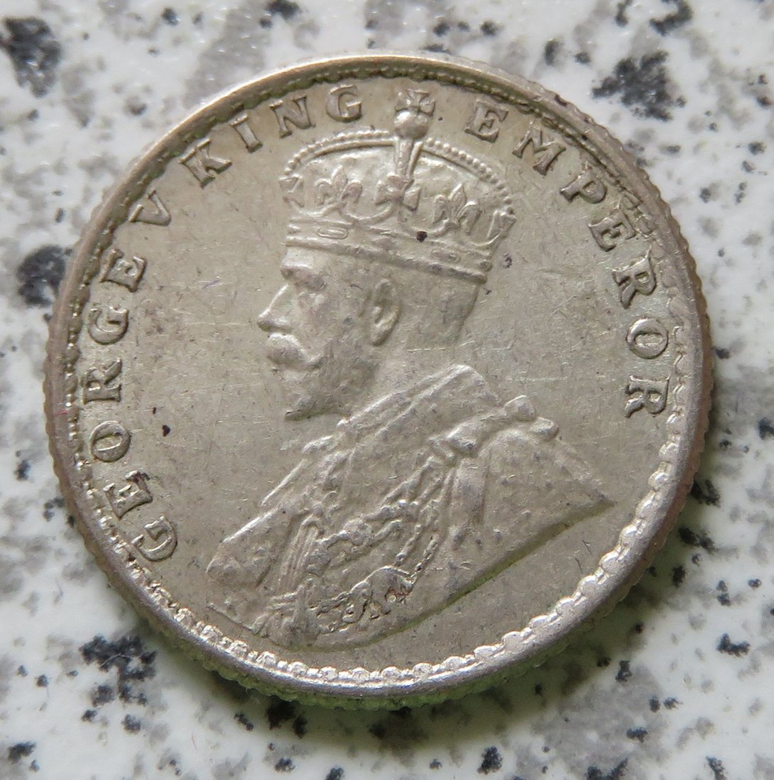  British Indien Quarter Rupee 1919 / British Indien 1/4 Rupee 1919   