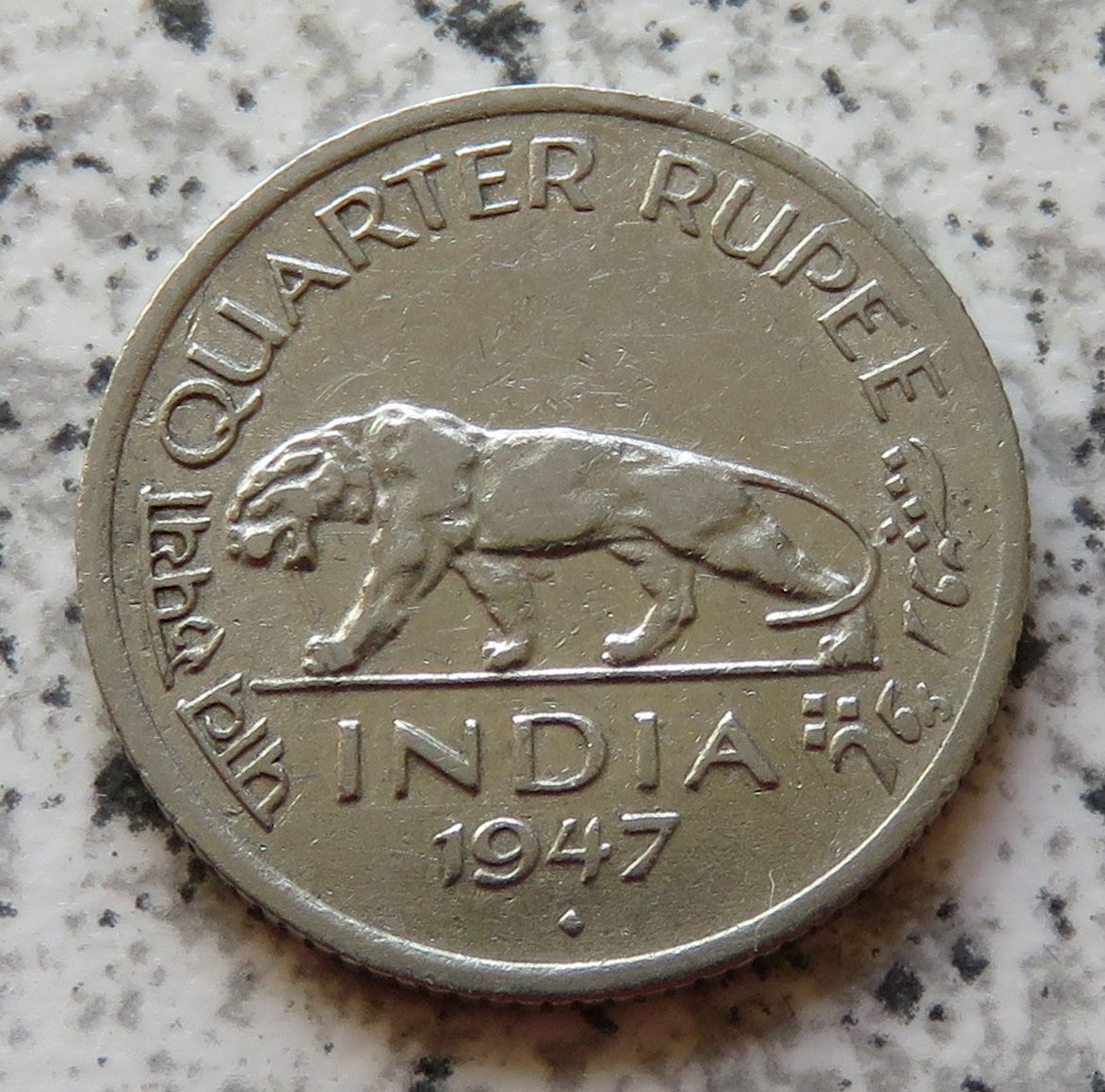  British Indien Quarter Rupee 1947 / British Indien 1/4 Rupee 1947   