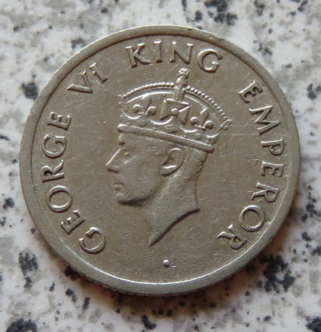  British Indien Quarter Rupee 1947 / British Indien 1/4 Rupee 1947   