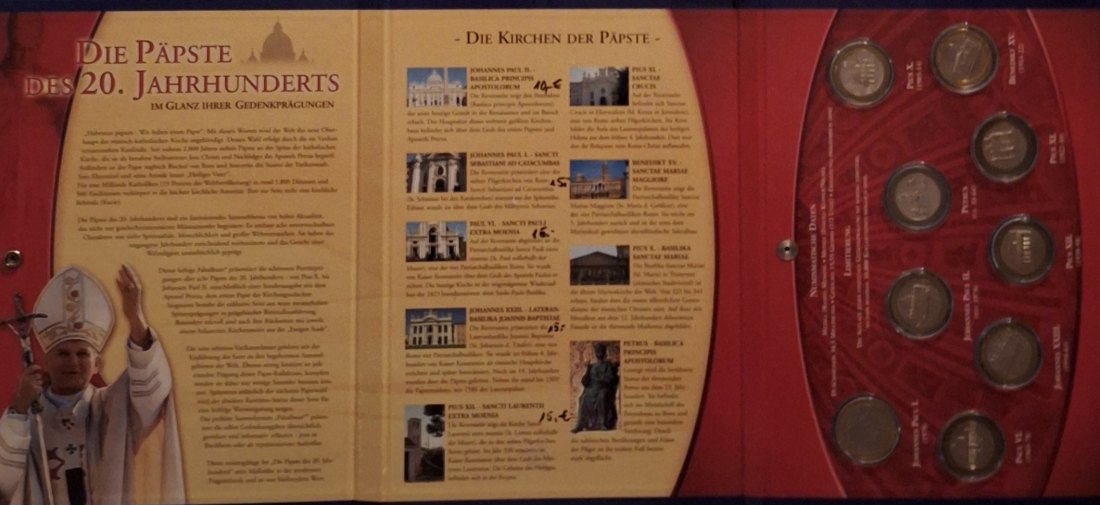  Deutschland 9 Medaillien Die Päpste des 20. Jahrhunderts   
