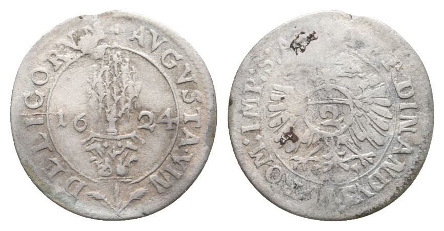  Altdeutschland; Augsburg; Kleinmünze 1624   