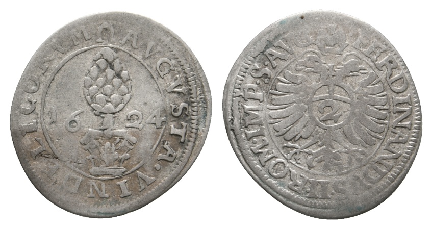  Altdeutschland; Augsburg; Kleinmünze 1624   