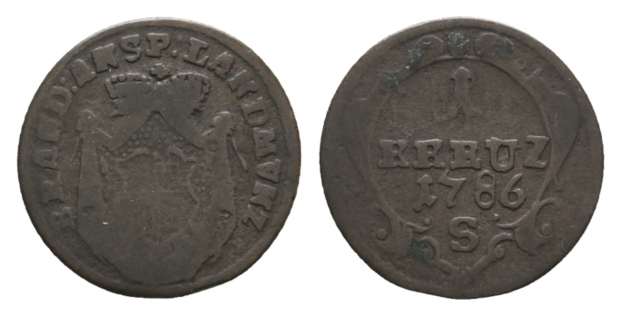  Altdeutschland; Kleinmünze 1786   