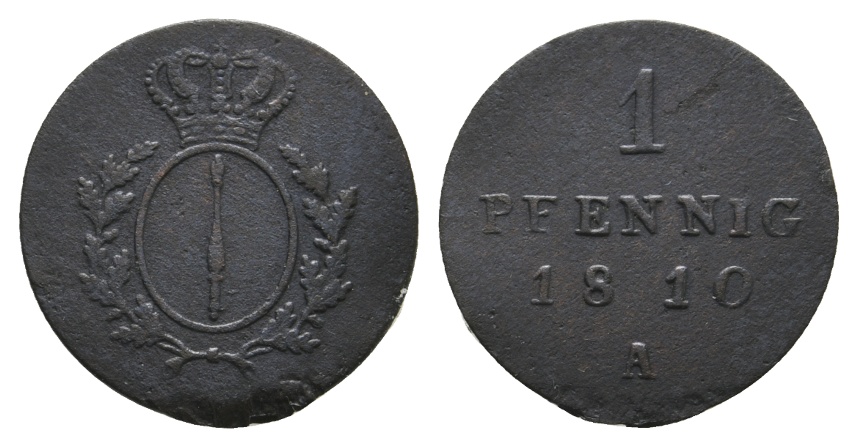  Altdeutschland; Kleinmünze 1810   