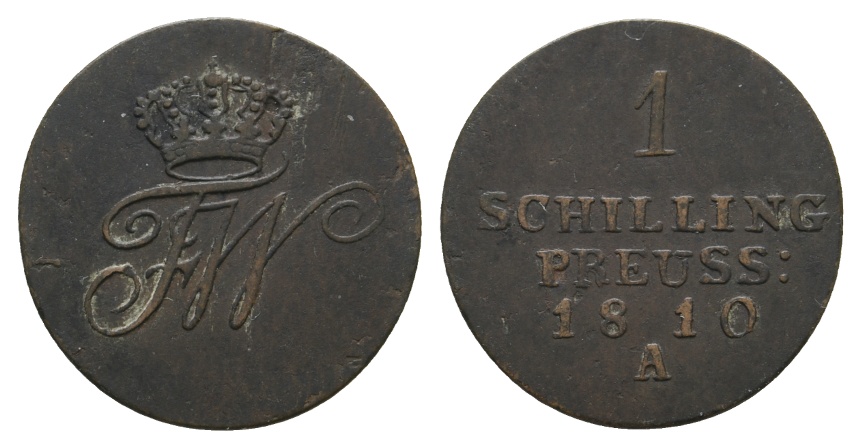  Altdeutschland; Preußen; Kleinmünze 1810   