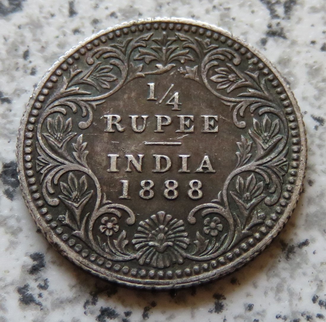  British Indien Quarter Rupee 1888 / British Indien 1/4 Rupee 1888   