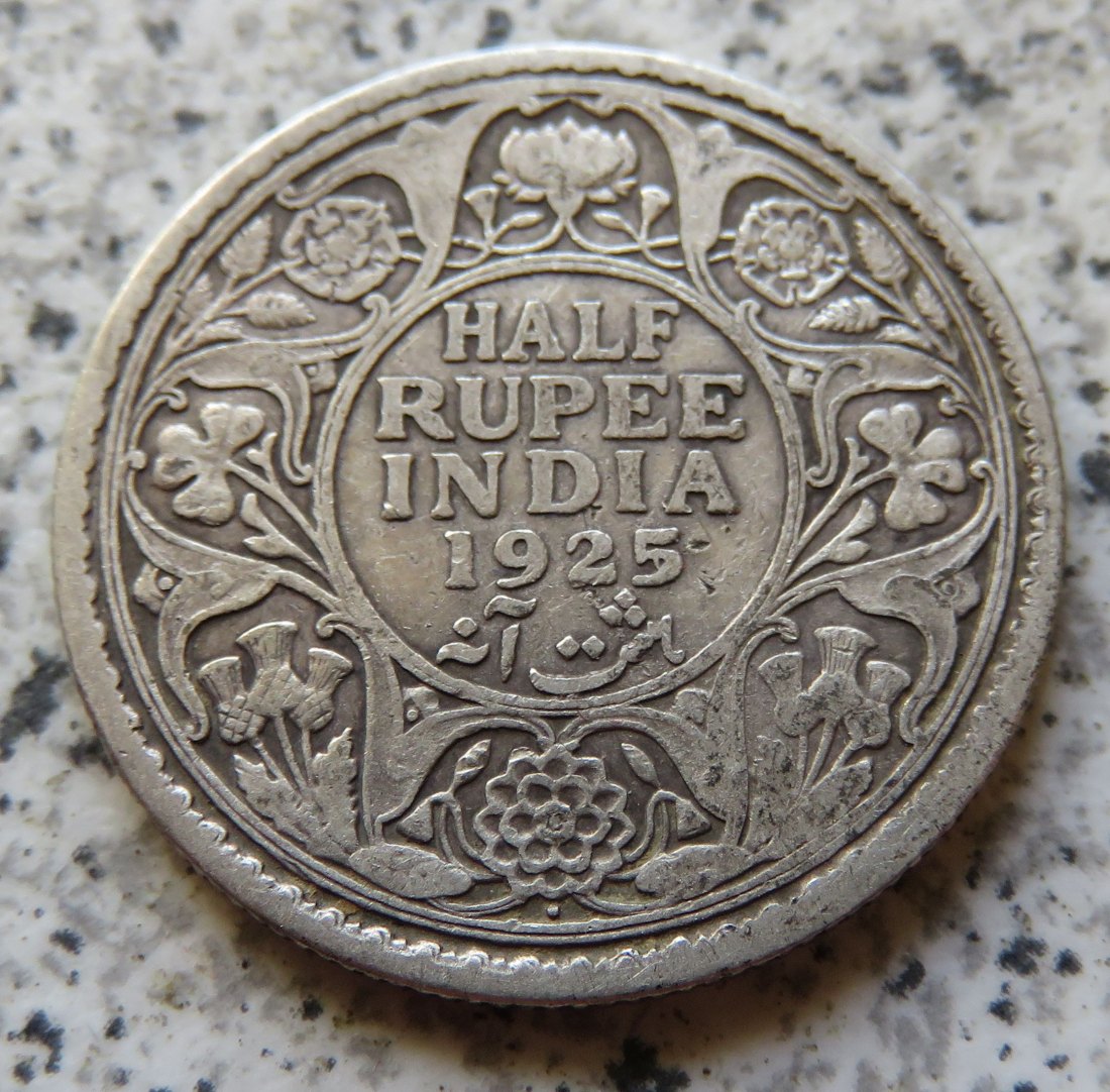  British Indien half Rupee 1925 / British Indien 1/2 Rupee 1925   