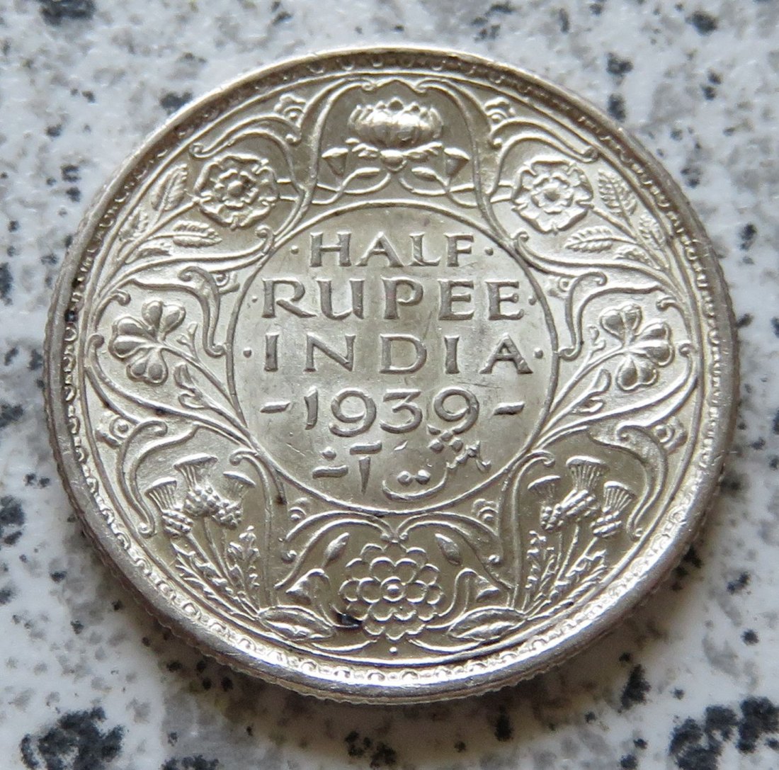  British Indien half Rupee 1939 / British Indien 1/2 Rupee 1939   