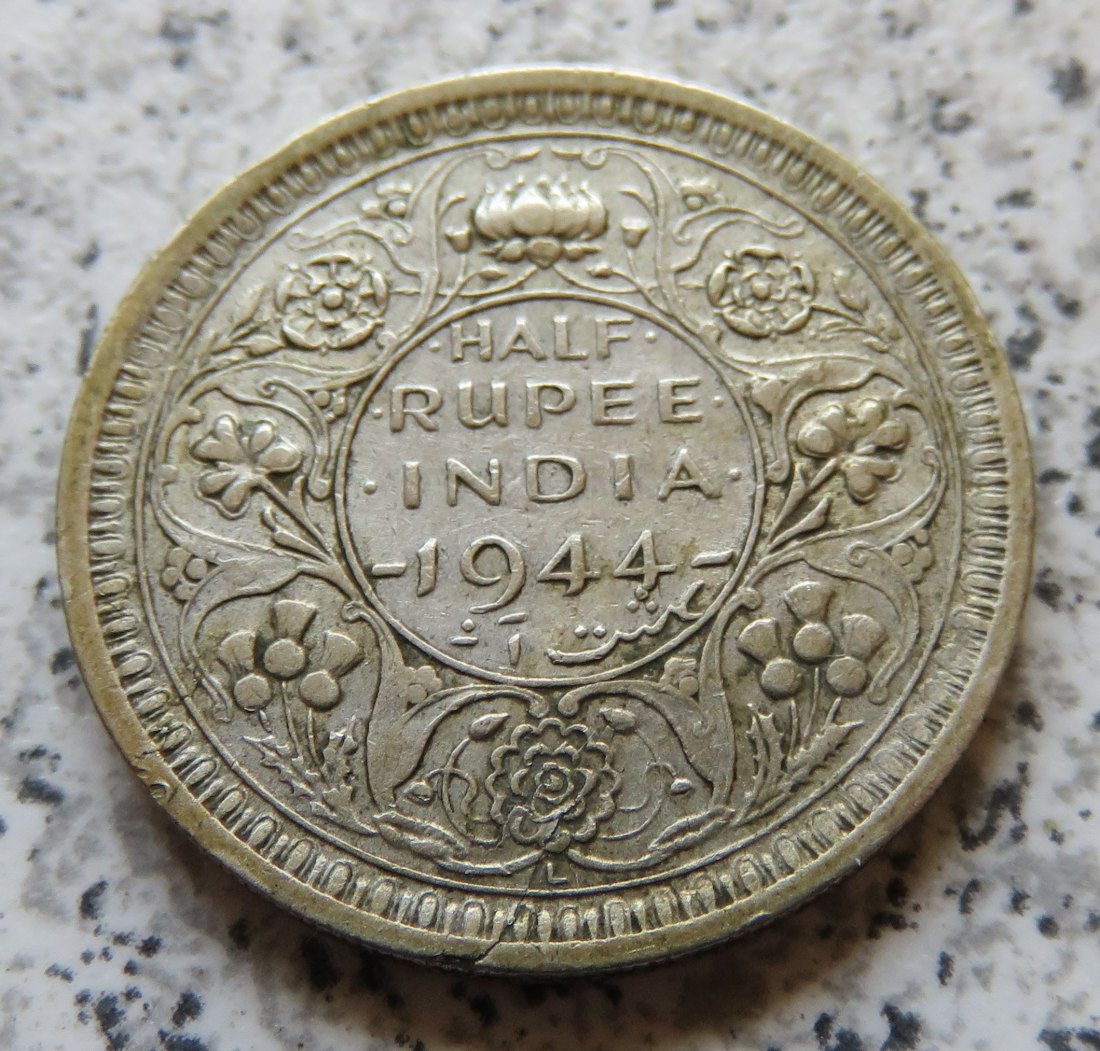  British Indien half Rupee 1944 / British Indien 1/2 Rupee 1944   
