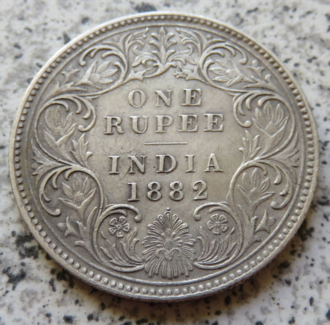  British Indien One Rupee 1882 / British Indien 1 Rupee 1882   