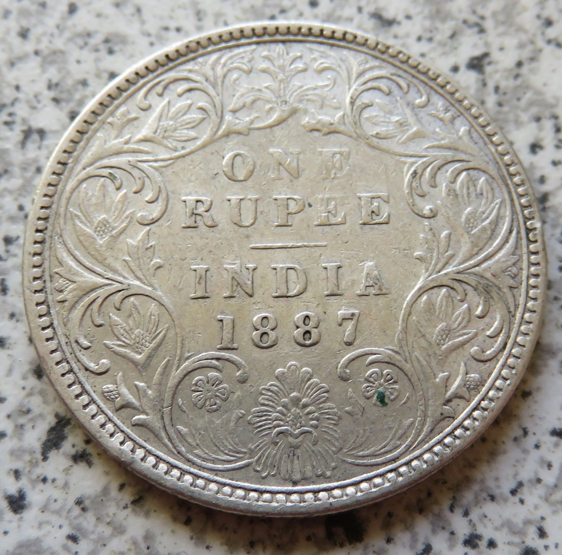  British Indien One Rupee 1887 / British Indien 1 Rupee 1887   
