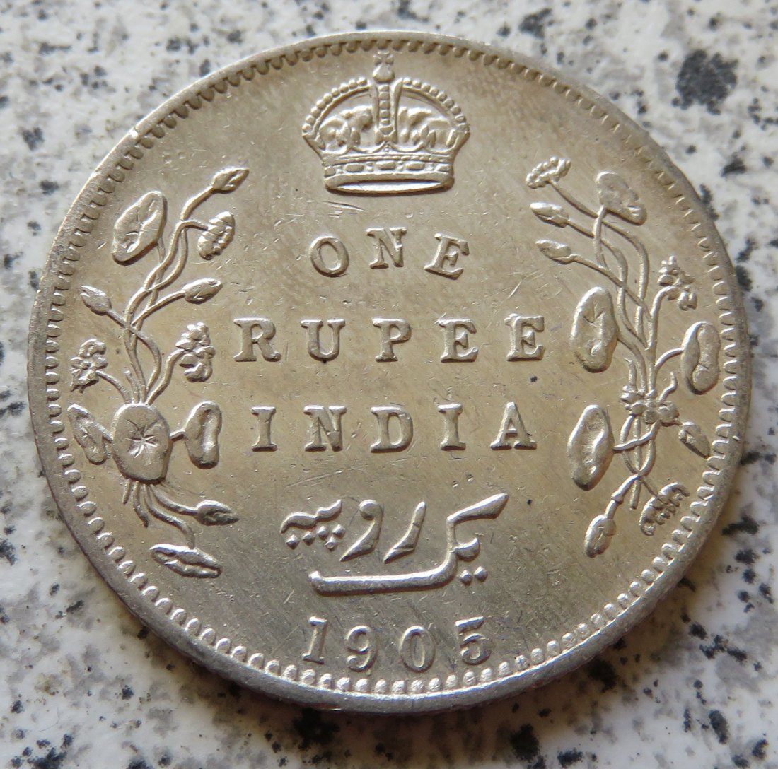  British Indien One Rupee 1905 / British Indien 1 Rupee 1905   