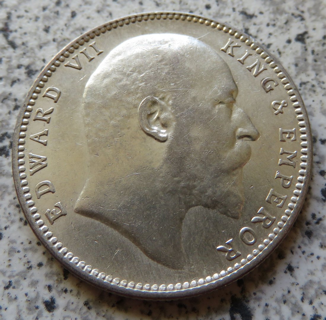  British Indien One Rupee 1907 / British Indien 1 Rupee 1907   