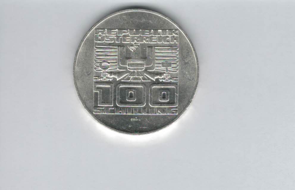  100 Schilling 1975 50 J. Schillingwährung silber 15,36g fein Österreich Spittalgold9800 (01914/4)   