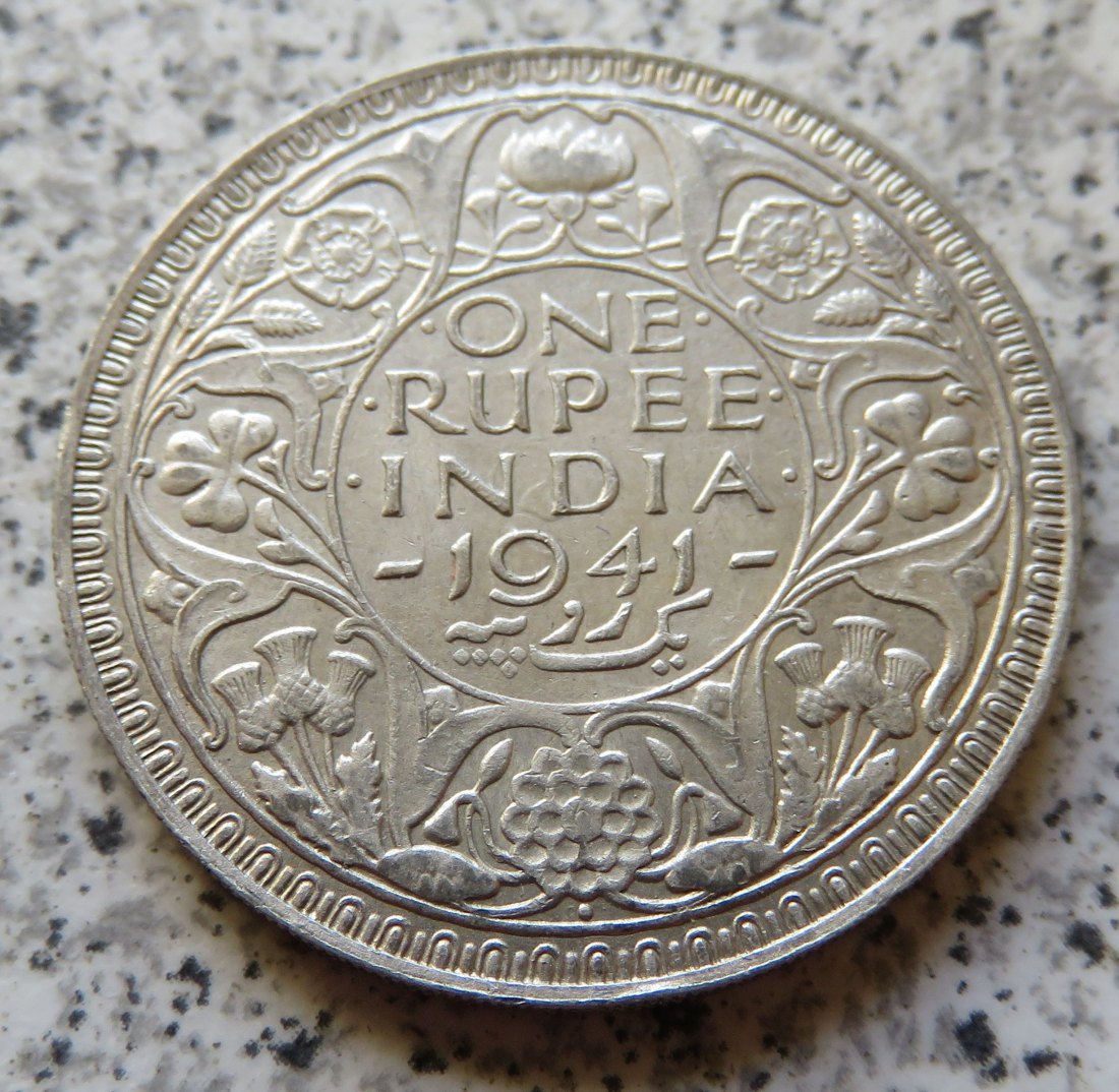  British Indien One Rupee 1941 / British Indien 1 Rupee 1941   
